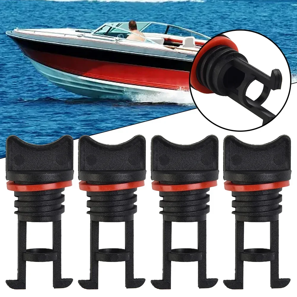 0 0 0 0 4PCS Boat Drain Bungs Replacement Bungs For Marine/Boat Drain Bung Plugs Standard Coarse Thread Black & Red