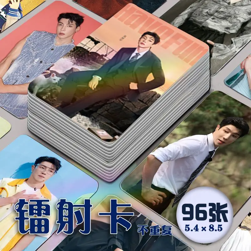 (Not Official)96Pieces Chinese Actor Gao Han Yu 5.4x8.5cm Round Corner Laser Card Lomo Cards