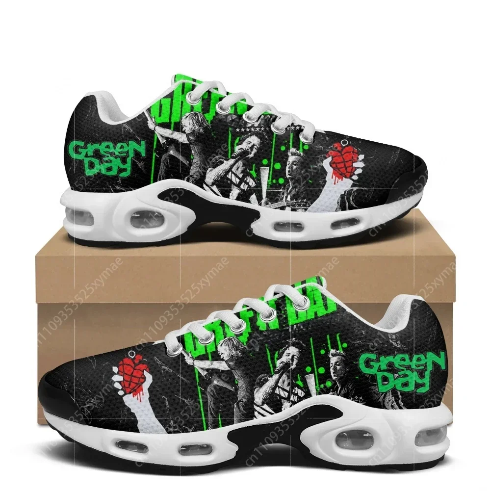 

Green Day Pop Rock Band Air Cushion Sneakers Men Women Teenager Lightweight Sports High Quality Custom Leisure Mesh Sneaker