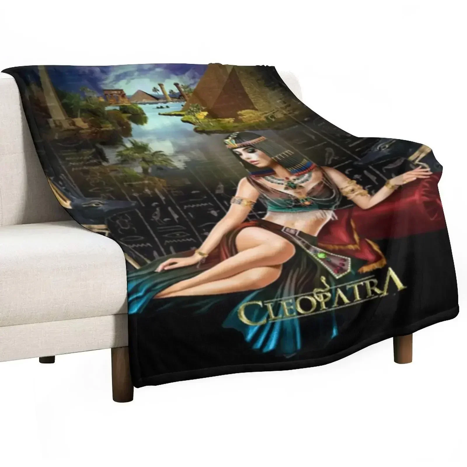 

Cleopatra,Queen Of The Nile Throw Blanket blankets ands Large Furrys Summer Beddings Blankets