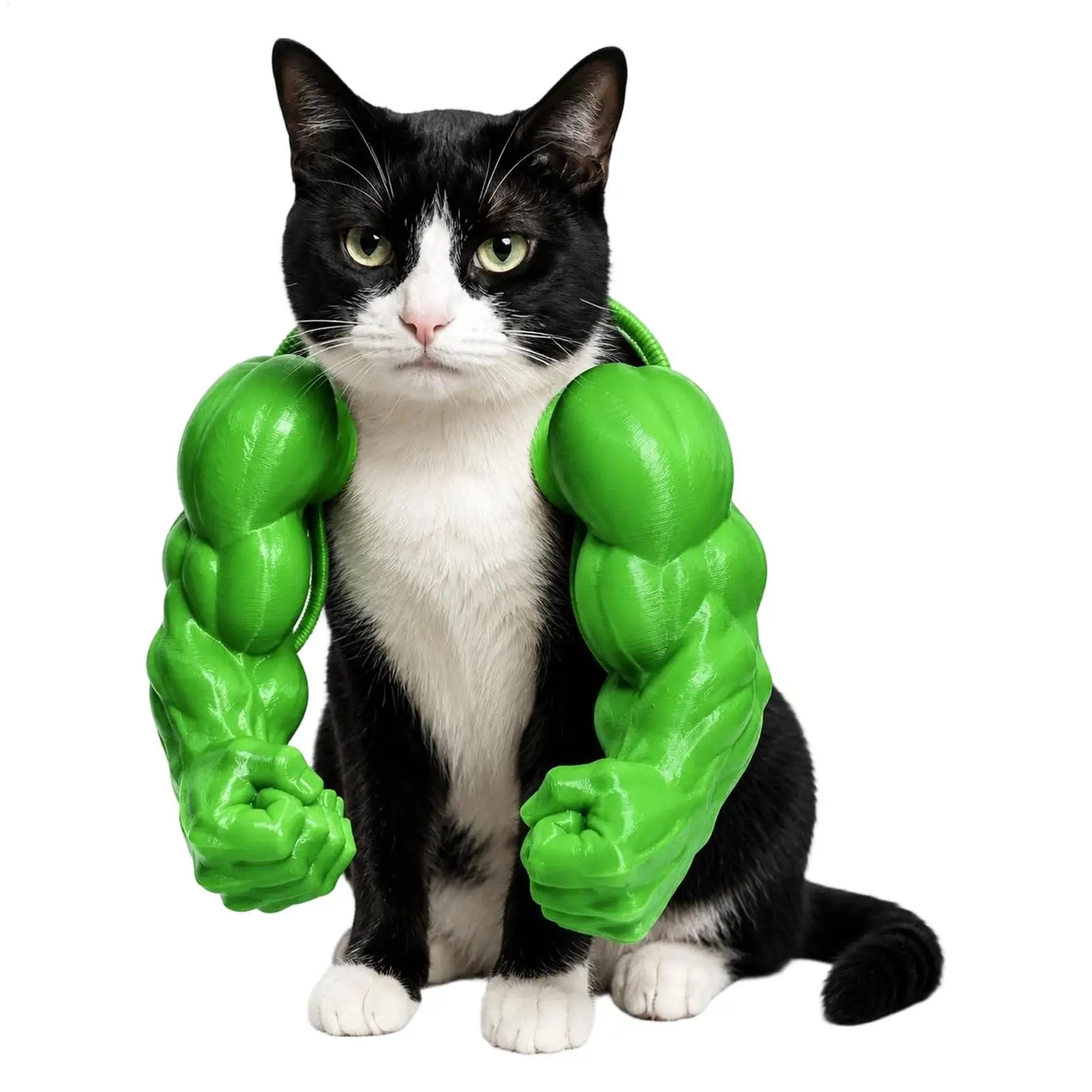 3D-gedrucktes Kostüm mit Muskulösen Armen für Haustiere, Lustiges Cosplay-Accessoire für Katzen und kleine Hunde, Urkomisches Halloween-Party-Foto – Detail 6