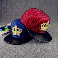 Fashion Men Women Golden Crown Snapback Hats Gorras Golf Weed Camouflage Baseball Caps Crocodile Skin Hip Hop Hat Usa Hat