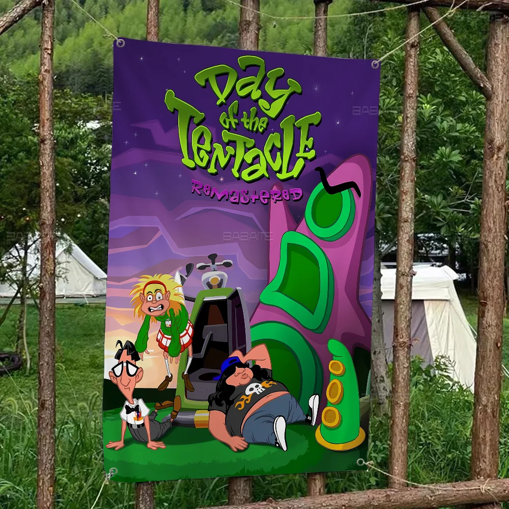 Day of the Tentacle DIY Flag For Family Group Photo Living Room Home Dorm Decor Wall Art Decor Banner