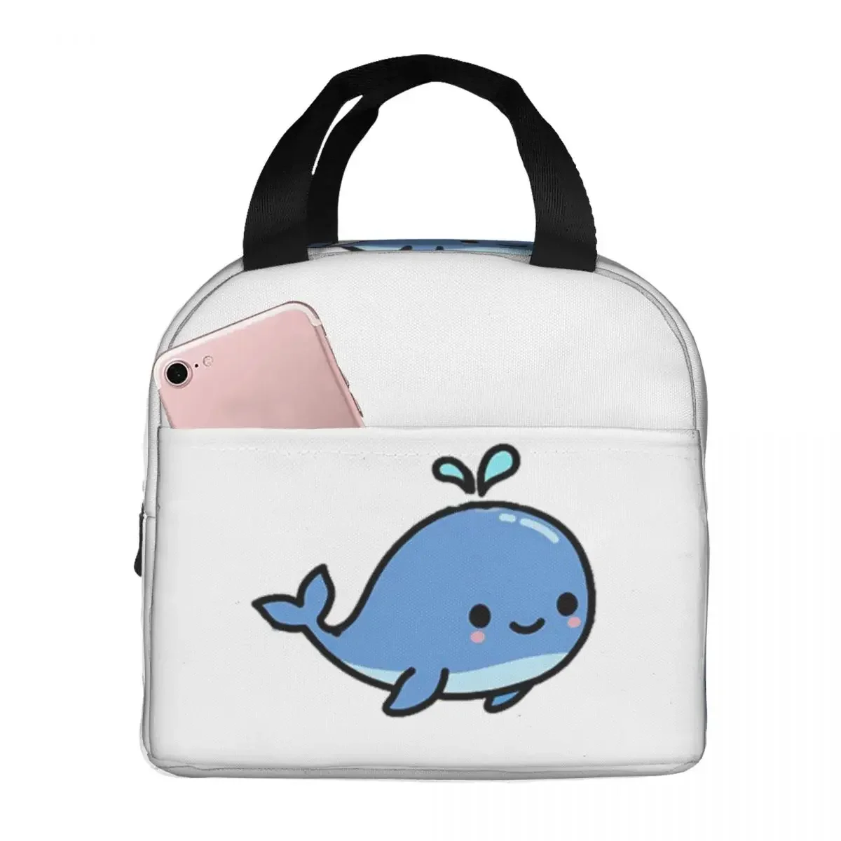 Bolsas de almuerzo con aislamiento de ballena, bolsas de Picnic reutilizables, fiambrera térmica, bolso de mano para mujer, trabajo, escuela para niños