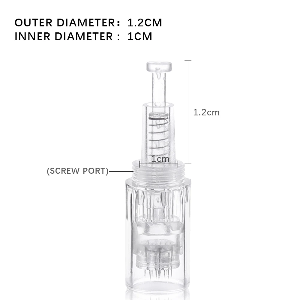 10 шт., картриджи с винтовыми микроиглами, штыковые картриджи для микроиглами для дермапена, электрическая Dr.Pen 9/12/24/36/42/ Nano игла