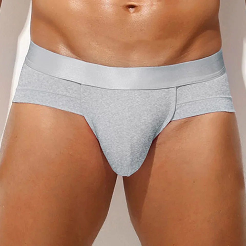 

1pc Men Sexy U-Pouch Breathable Underpants Low Waist Ice Silk Soft Underwear Penises Bag Comfortable Cotton Briefs