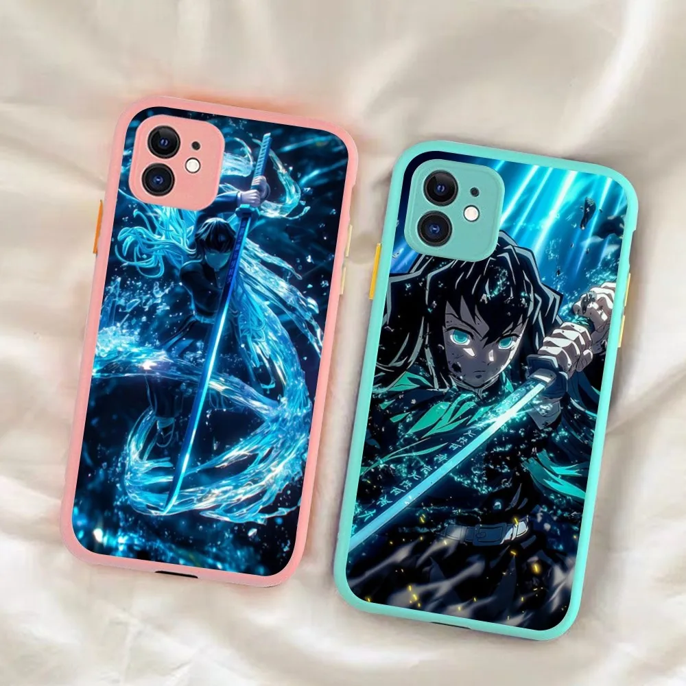 M-Muichiro Cartoon T-Tokito Phone Case For IPhone 14 11 12 13 Mini Pro Max 8 7 Plus X XR XS MAX Translucent Matte Cover