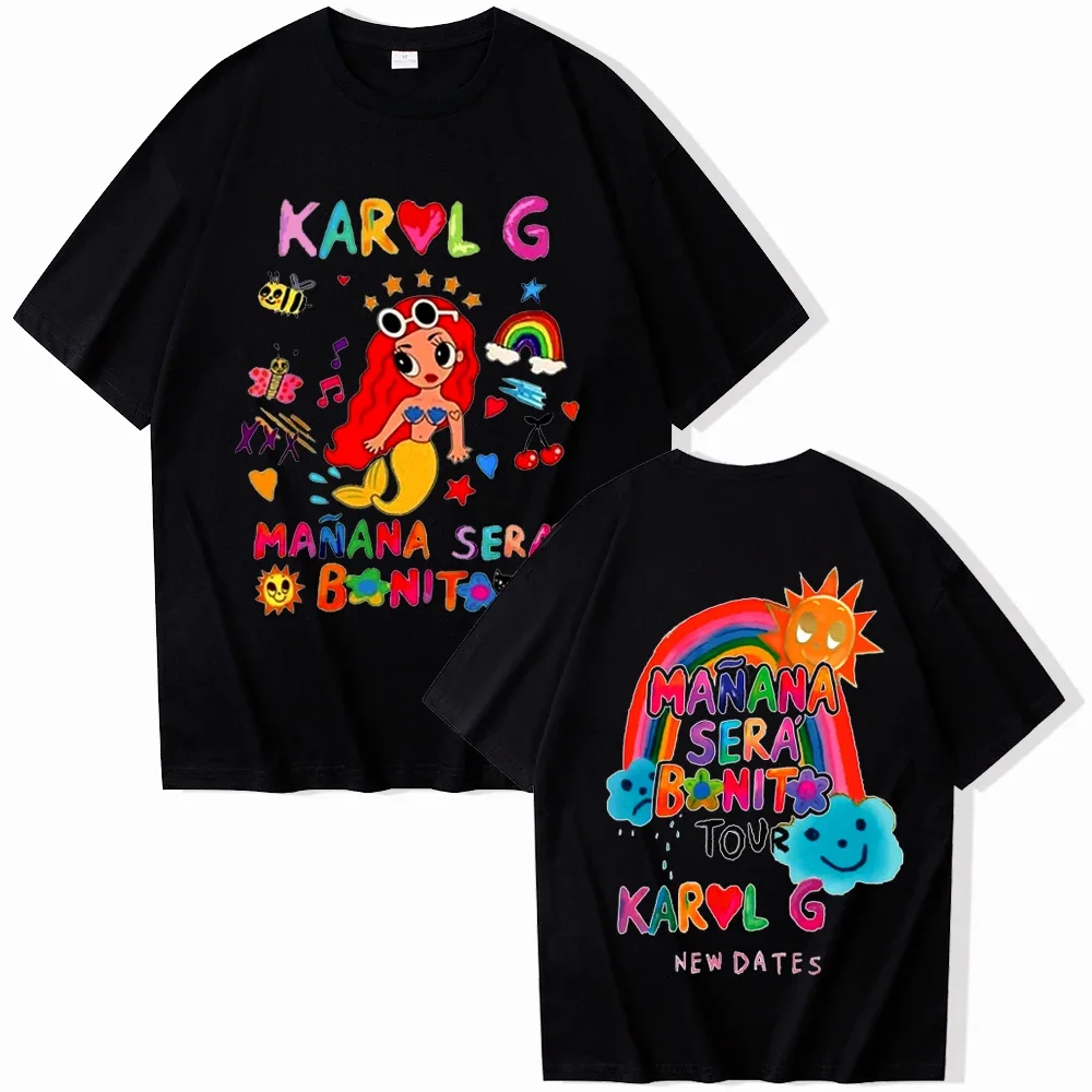 Camiseta de manga corta con cuello redondo, camisa divertida de Manana Sera Bonito, Karol G, Bichota Season, regalos para fanáticos