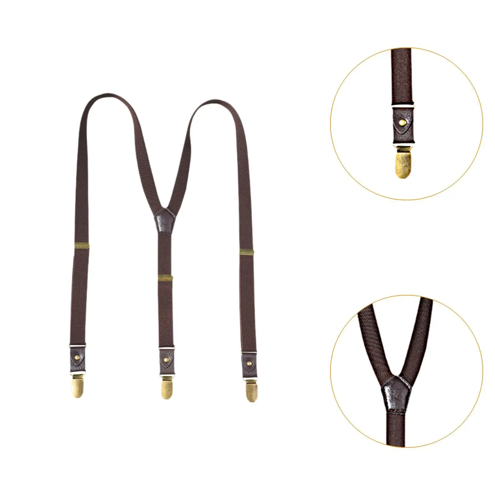 Mens Suspenders Belt Loops Adjustable for Big and Tall Retro Design Supplies Y