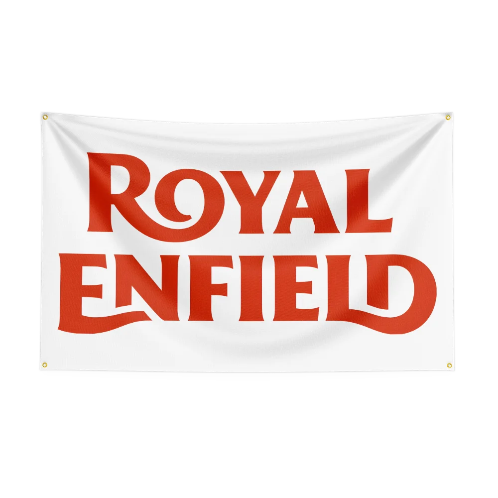 3x5 Ft Royal Enfields Motorcycle Racing Flag Polyester Printed Cars Flags Banner Tapestry for Room Garage Decor