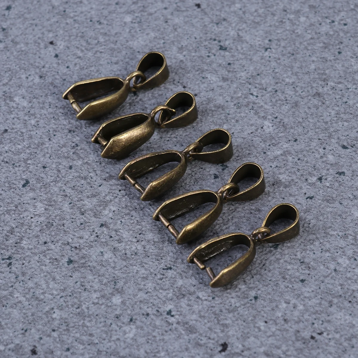 

100 pcs 14Mm Brass Pinch Clasp Bails Metal Pendant Connector For Jewelry Making Diy Craft Bead Finding Supplies