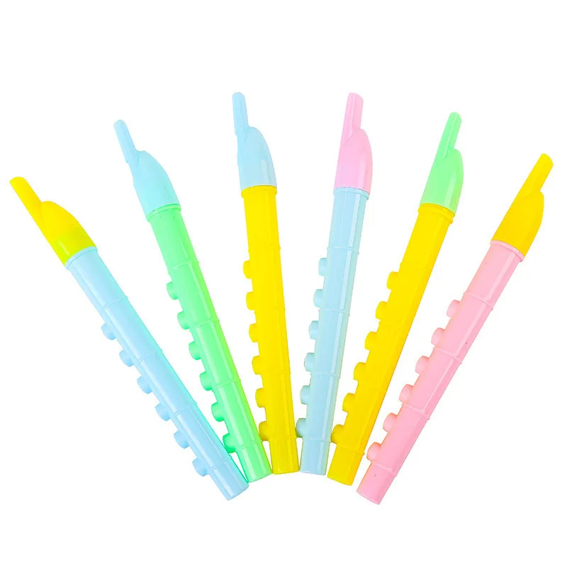 1 pezzo di strumento flauto in plastica colorata con 6 fori, mini clarinetto strumento giocattolo musicale per bambini, regalo giocattolo per bambini