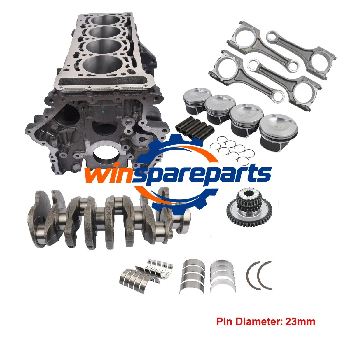 For VW Passat Jetta GTI 2.0 T CCTA Engine Block Pistons Crankshaft Kit 06H103011