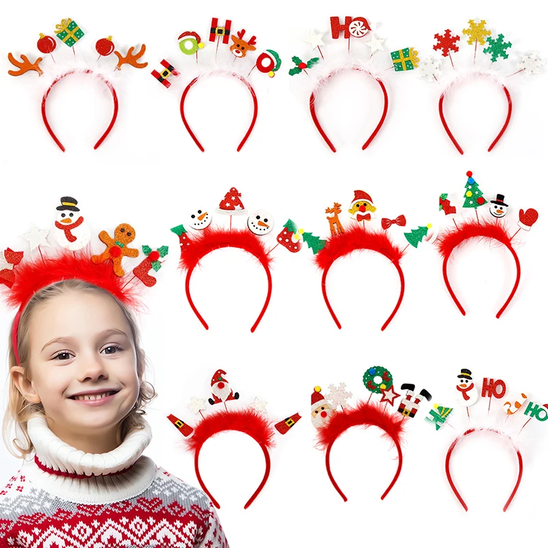 Christmas Adults Children Headband Christmas Party Decorations For Home Christmas Stock Tree Headband New Year Party Supplies