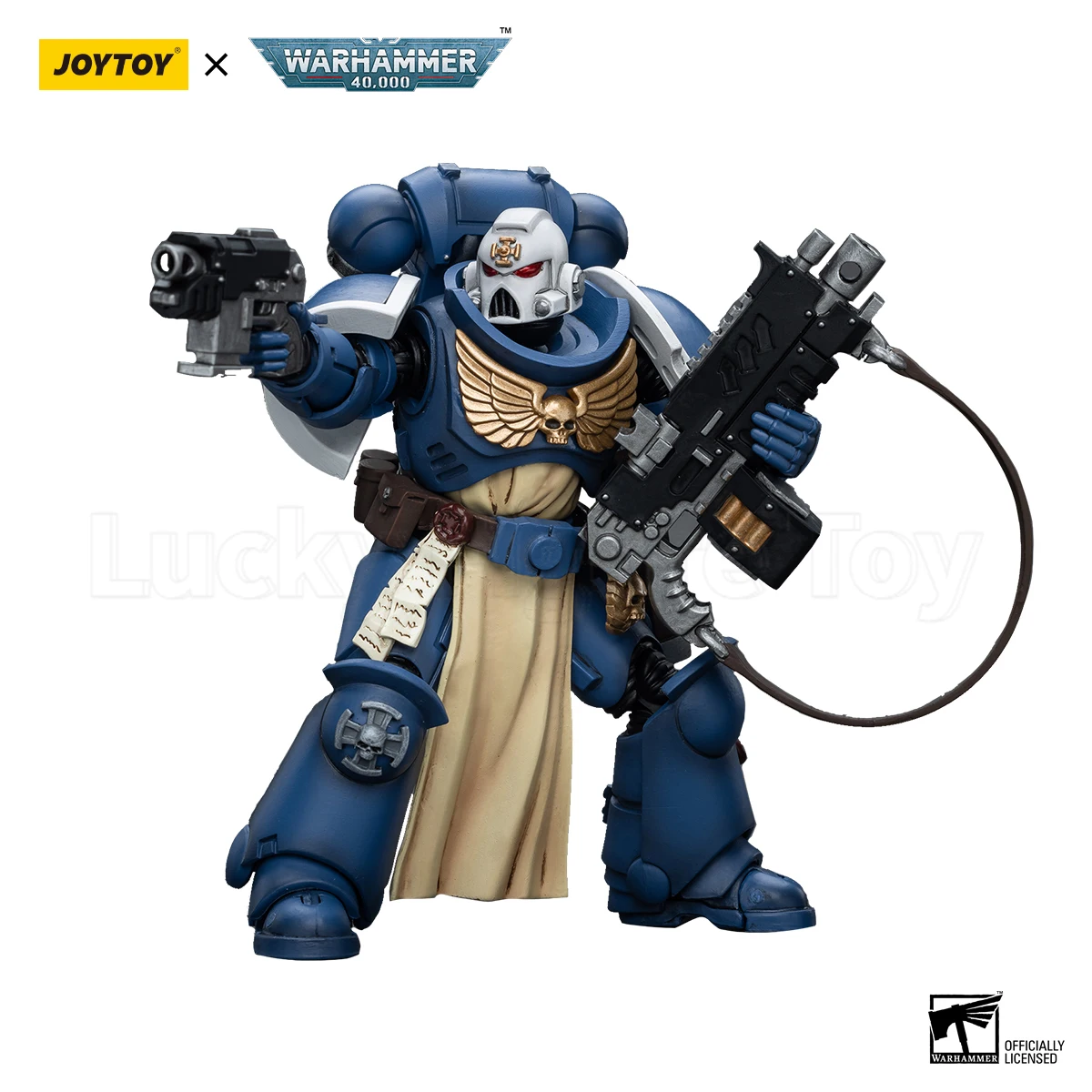

【В наличии】JOYTOY 1/18 Фигурка Warhammer 40K Ultramarines Sternguard Veteran с автоматическим болтом, модель винтовки, игрушки