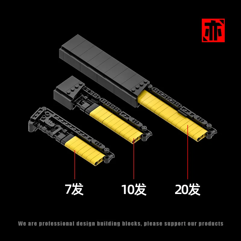 Moc-Advanced Moc Building Block Gun P20 Toy, Shootable Splicing Brick, Adult Edition, Black Tecnologia, Puzzle, Hobby Toy