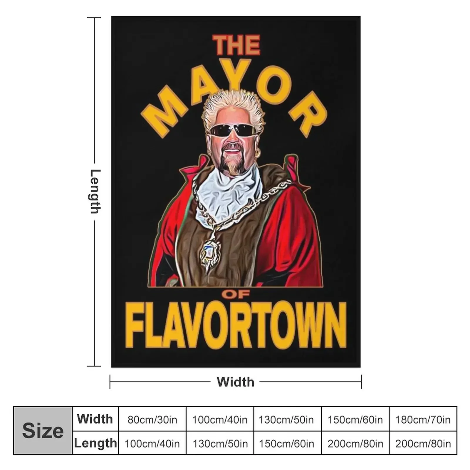 New New Guy Fieri Fans Mayor of Flavortown Throw Blanket Personalized Gift Hairys Blankets Sofas Of Decoration Polar Blankets