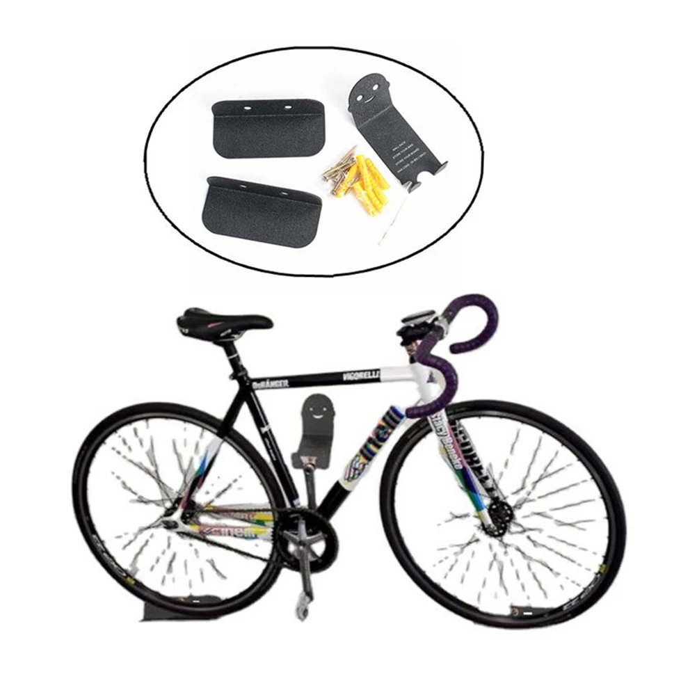 

3pcs Bike Wall Hanger Storage Rack Black Carbon Steel Suitable Road Folding Kids Bikes Save Space Garage Apartment Solid