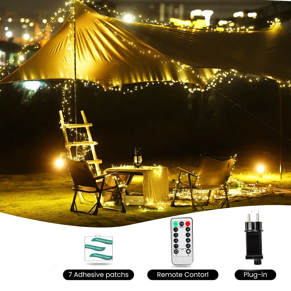 أضواء خرافية للكريسماس مقاومة للماء ، أضواء خضراء ، ديكور الحديقة ، إضاءة الأعياد لحفلة عيد الميلاد ، في الهواء الطلق ، 36 متر #2