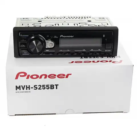 Pioneer MVH-S255BT Single DIN Bluetooth Stereo In-Dash Player USB MP3 100W Auxiliary AM/FM Radio Smartphone Compatible & Spotify