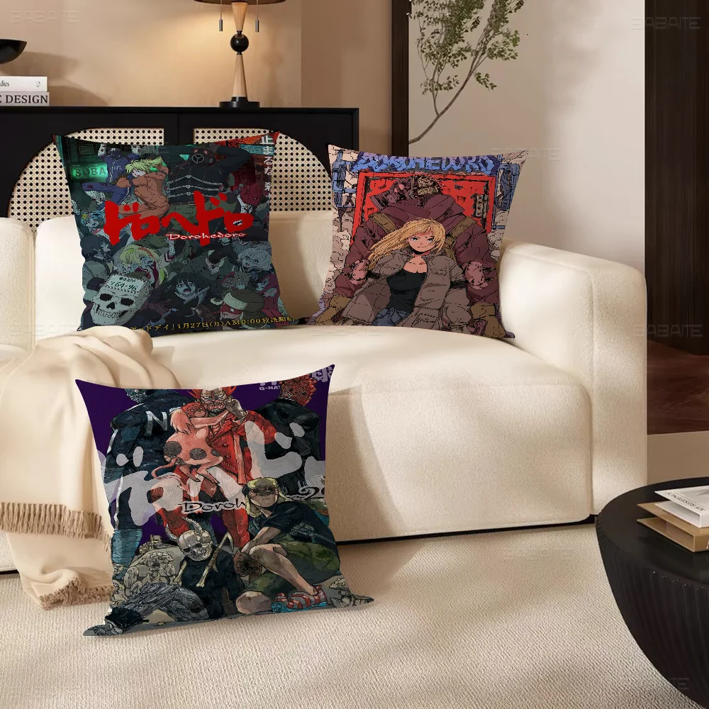 Dorohedoro Movie Pillow Gift Home Office Decoration Bedroom Sofa Car Cushion Cover Case 45x45