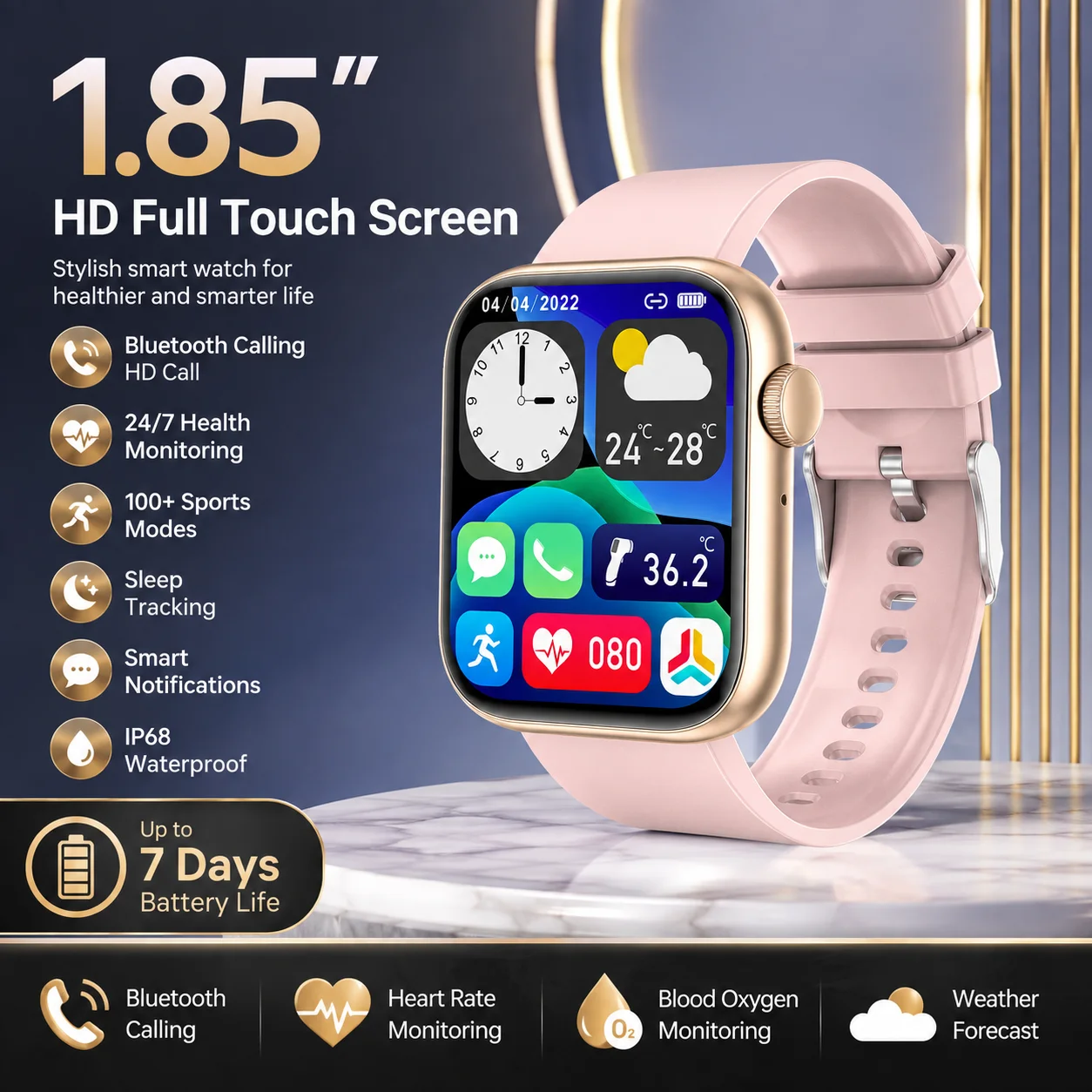 Body Jewelry Gauges - LIGE 2026Women Smart Watch 1.85 Full