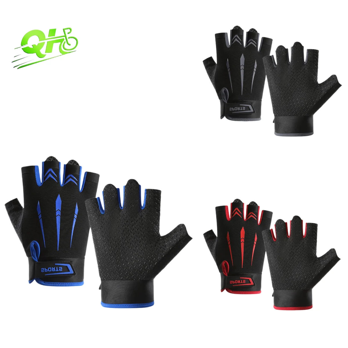 

Модные мужские мотоциклетные велосипедные перчатки для фитнеса без пальцев, дышащие, удобные, противоударные, нескользящие аксессуары для тренажерного зала mtb