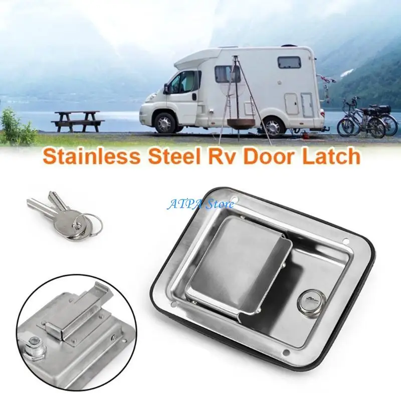

U13C Truck Tool Box Latches Replacement StainlessSteel Paddles Lock Handle with Key