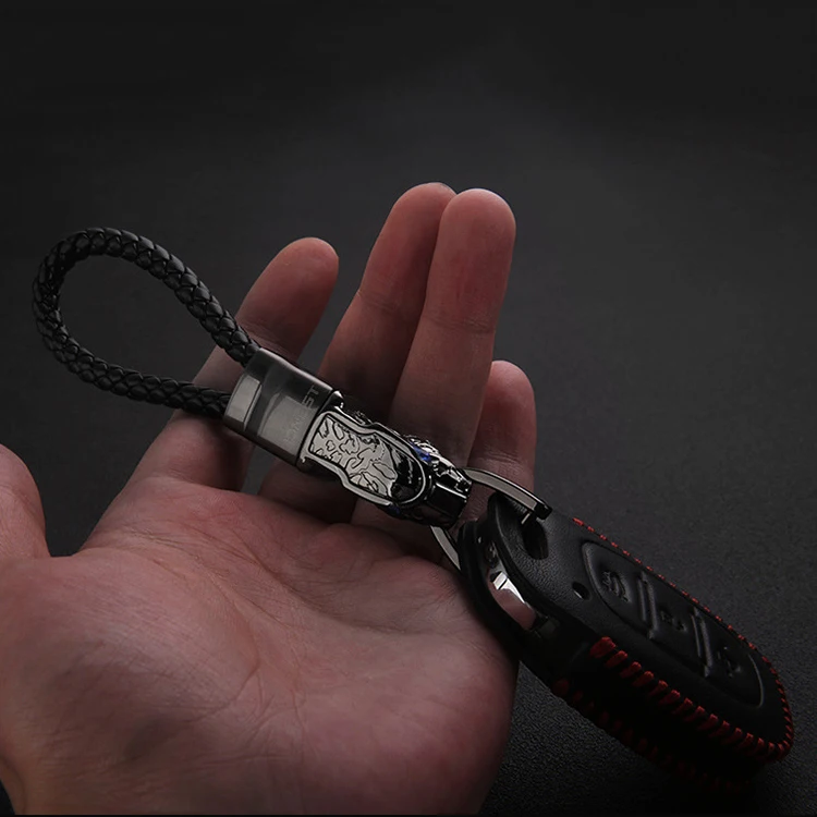 Car Key Chain Key Ring Braided Rope Key Chain Pendant for BMW Audi Mercedes-Benz Toyota Honda Nissan Kia Hyundai Cadillac Lexus