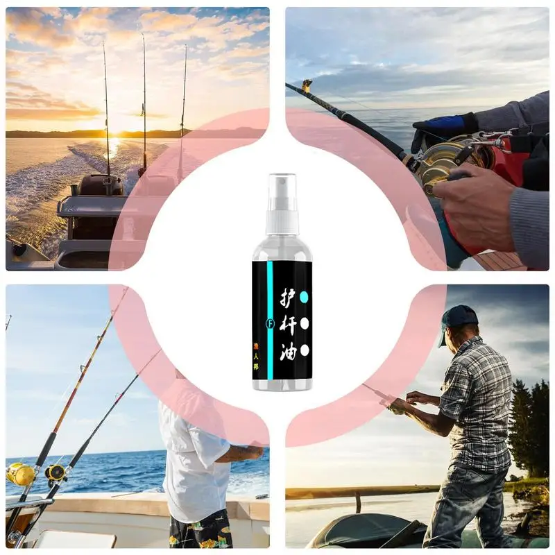 Fishing Pole Reel Oil Multi-Functional Rod Cleaner Fishing Reel & Rod Cleaner Lubricator Fish Pole Cleaner Uv Protection For