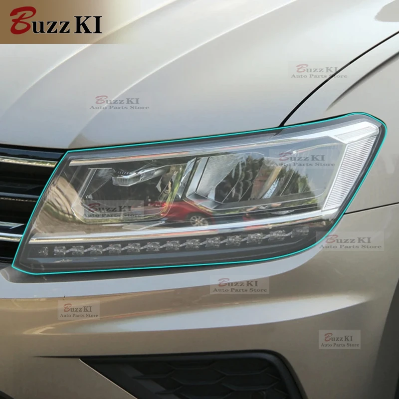 

Для Volkswagen VW Tiguan 5N MK2 2017-настоящее время аксессуары автомобильные фары защитная пленка для фар прозрачная черная наклейка из ТПУ