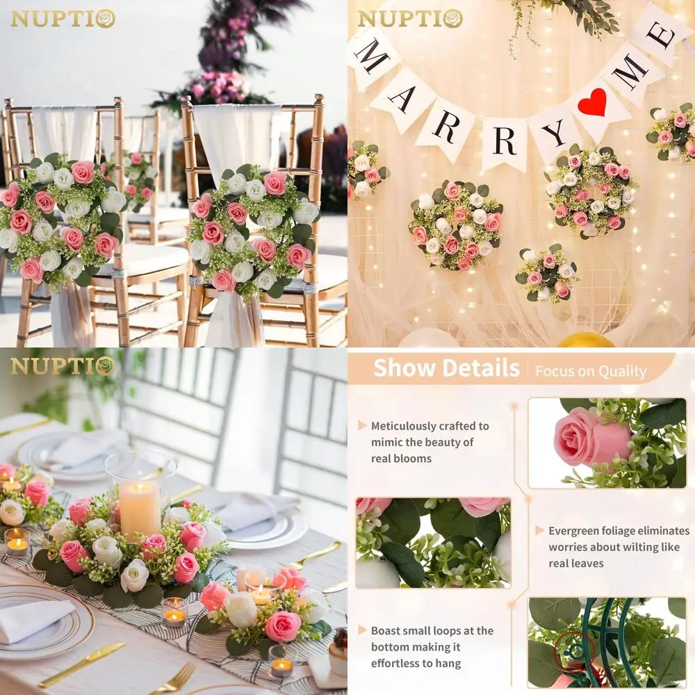 

10 шт. больших розово-белых искусственных роз для декора свечей, центральных элементов композиций для весенних и летних свадеб и праздничных мероприятий