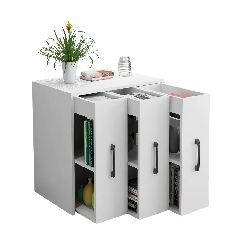 Wheel Movable Bookcase, Floor-to-floor Push-pull Between Cracks, Invisible Storage, Dust-proof Bookshelf, Gap, Drawer-type