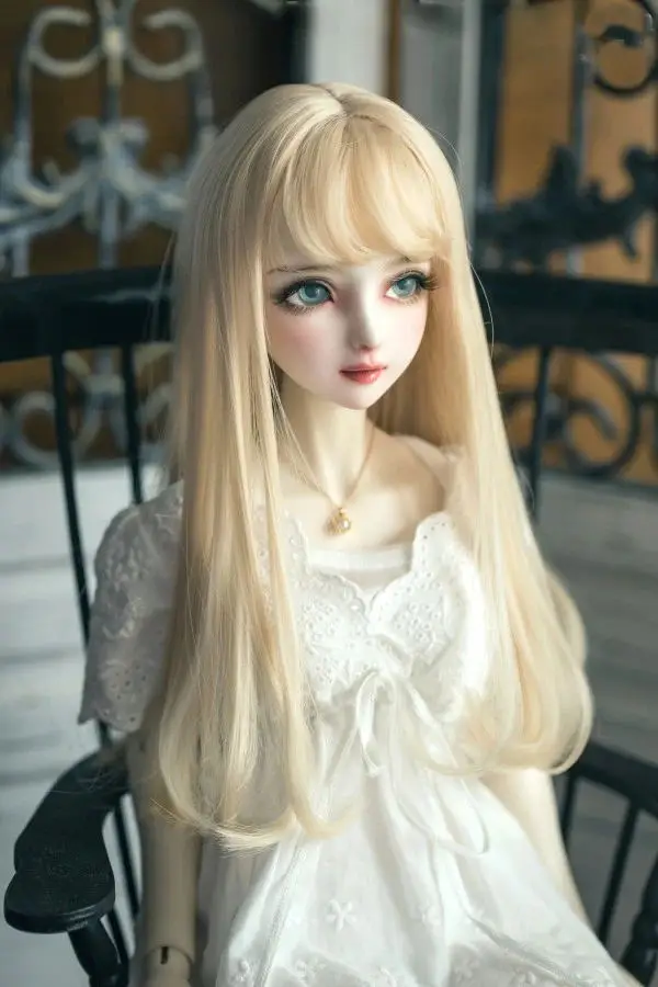 

BJD Doll Hair Wigs 1/3 1/4 1/6 BJD SD DD MSD MDD YOSD Doll High-temperature Wire Long Champagne Milk Golden Hair Wigs