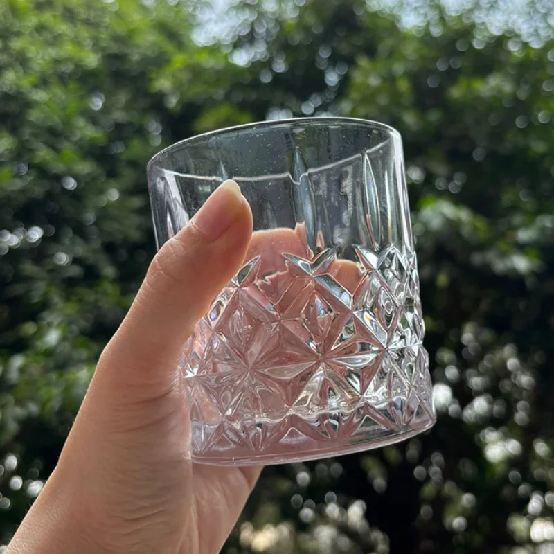 Cristalería Original para cócteles, copa de whisky, diseños de diamantes antiguos a la moda, vaso de colins de vidrio templado, vaso de whisky, cristalería