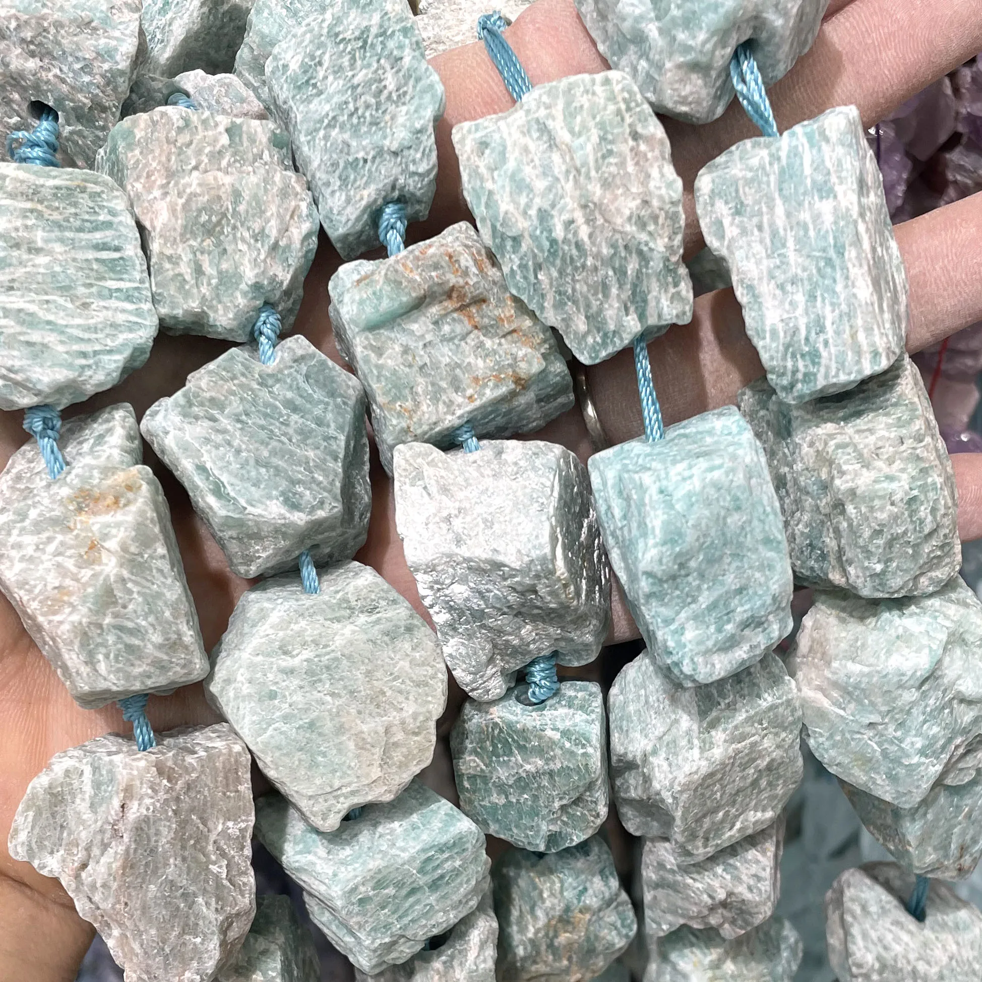 Natürliche Unregelmäßige Freiform-Rohsteine, Raue Fluorit-Mineralnuggets, Lose Abstandsperlen, DIY-Zubehör für Schmuckherstellung – Detail 22