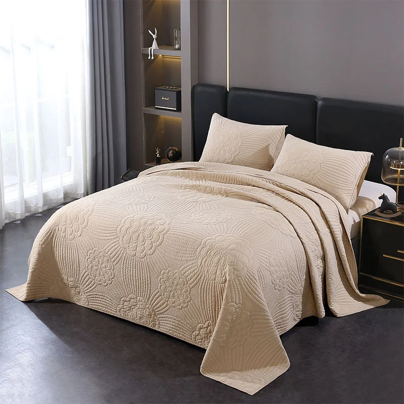 Luxury Cotton Quilt Set 3pcs Floral Style Bedspread on The Bed Quilted Blanket Comforter Plaid Coverlet Home Padding Bed Cover