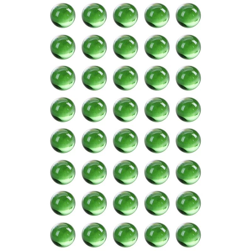 40 Pcs Marbles 16Mm Glass Marbles Knicker Glass Balls Decoration Color Nuggets Toy Green