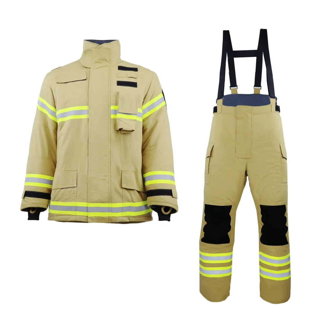 نمط جديد بدلة رجال الاطفاء Nomex Turnout Gear مع معايير EN469 وNFPA1971 ملابس مكافحة الحرائق المقاومة للهب