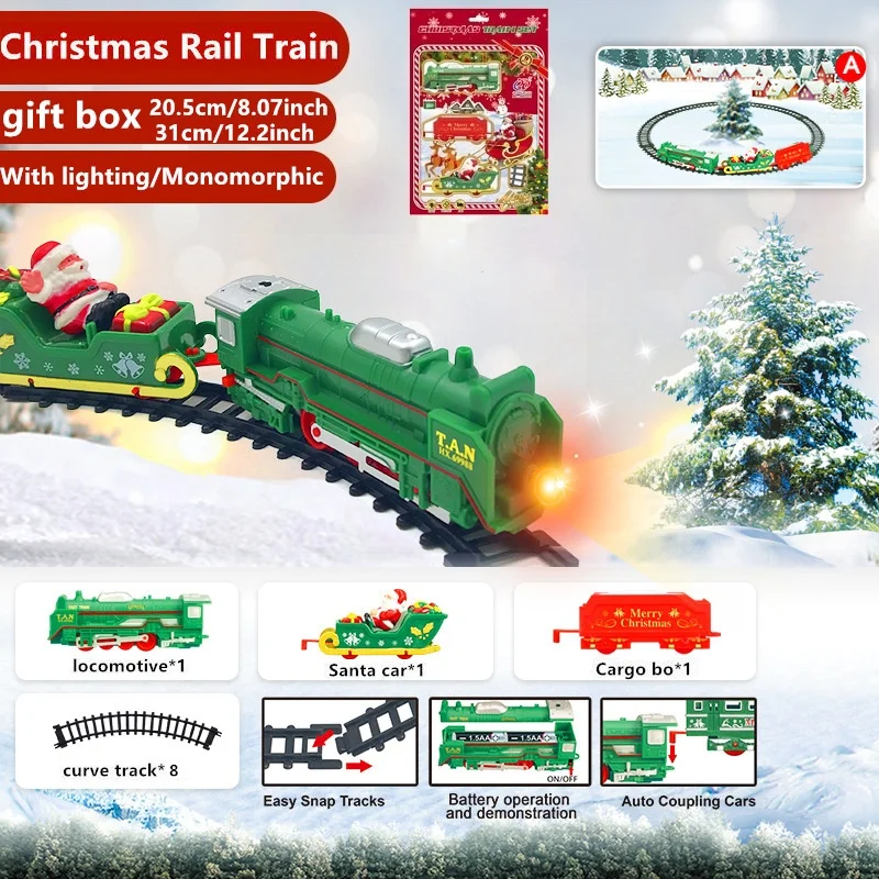 Prezenty świąteczne, zabawki - pociągi świąteczne na szynach