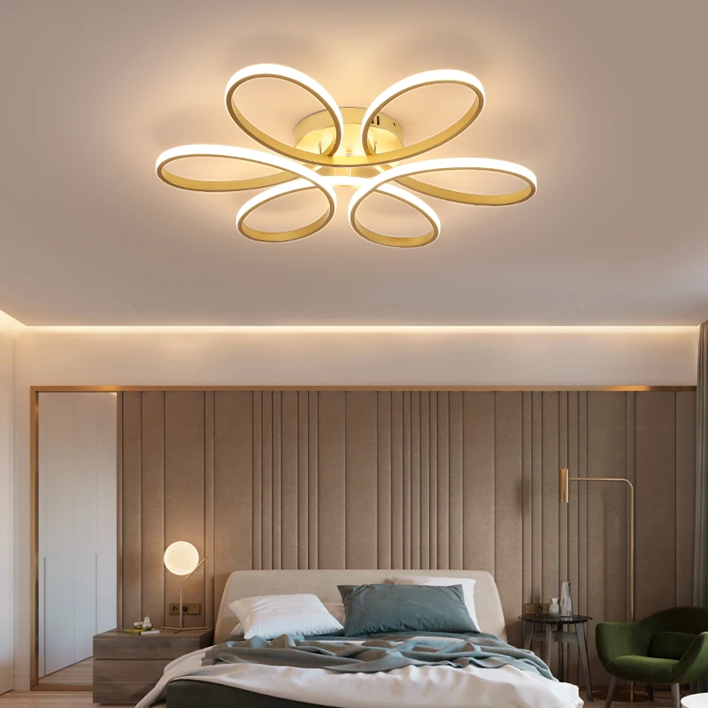 Simple Led Ceiling Lights Living Room Bedroom Dining Room Chandelier Indoor Decor Lighting Lamp Modern Home Flower Ceiling Light