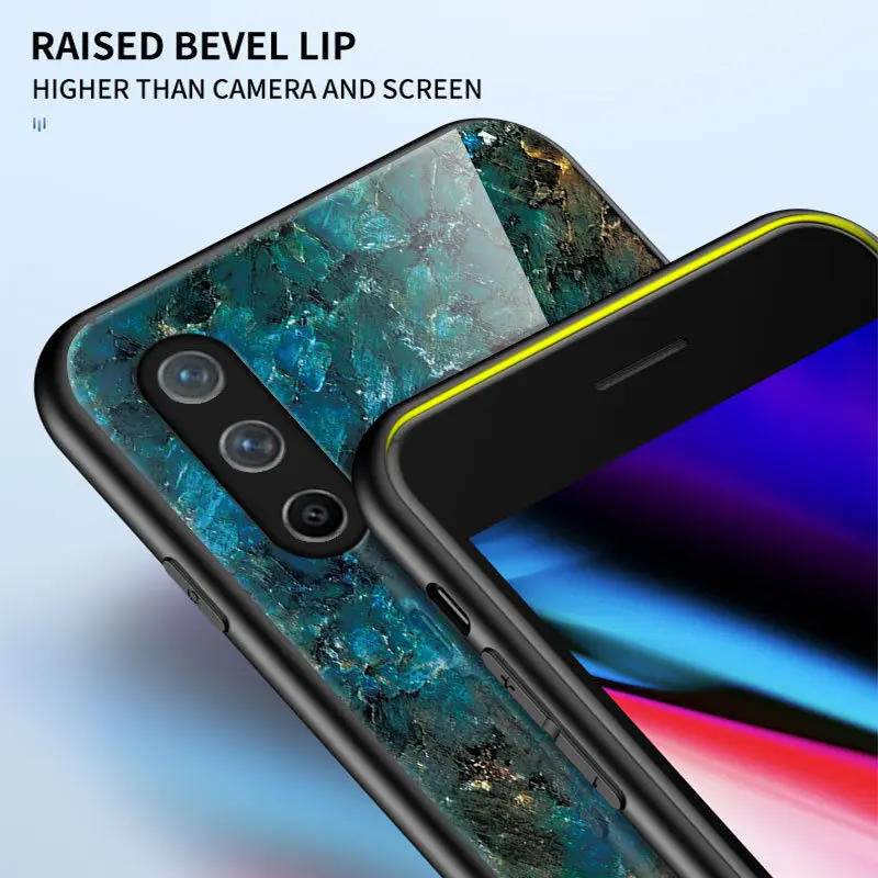 Oneplus Nord CE 5G EB2101 EB2103 Case Marble Tempered Glass Back Cover Shockproof Phone Case Soft Bumper for One Plus NordCE 5G