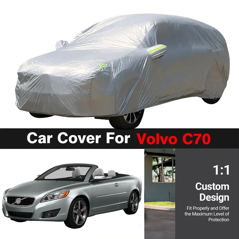 

Полный автомобильный чехол для Volvo C70, автомобильный уличный анти-УФ-солнцезащитный козырек от дождя и снега, пылезащитный чехол