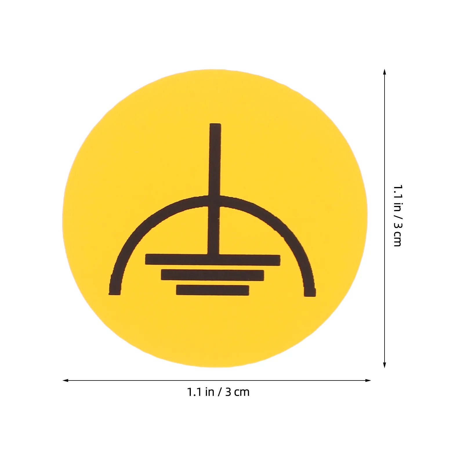 10Pcs Grounding Warning Decals Electrical Equipment Safety Labels Breaker Panel Ground Symbols Stickers Machinery Caution Signs