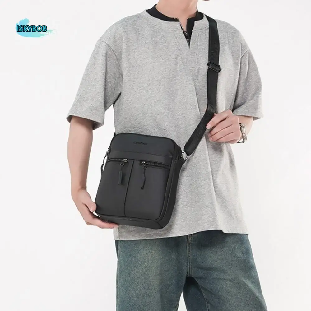 

Single Shoulder Men Shoulder Bag Large Capacity Multi-functional Business Messenger Bag Square Multi-Pockets