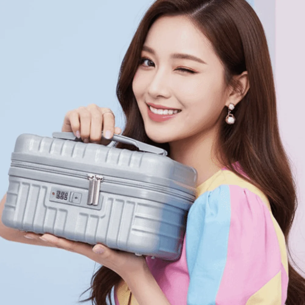 Fourteen Inch Mini Suitcase Portable Lightweight Cosmetic Case Waterproof Large Capacity Makeup Box Honeymoon Trip