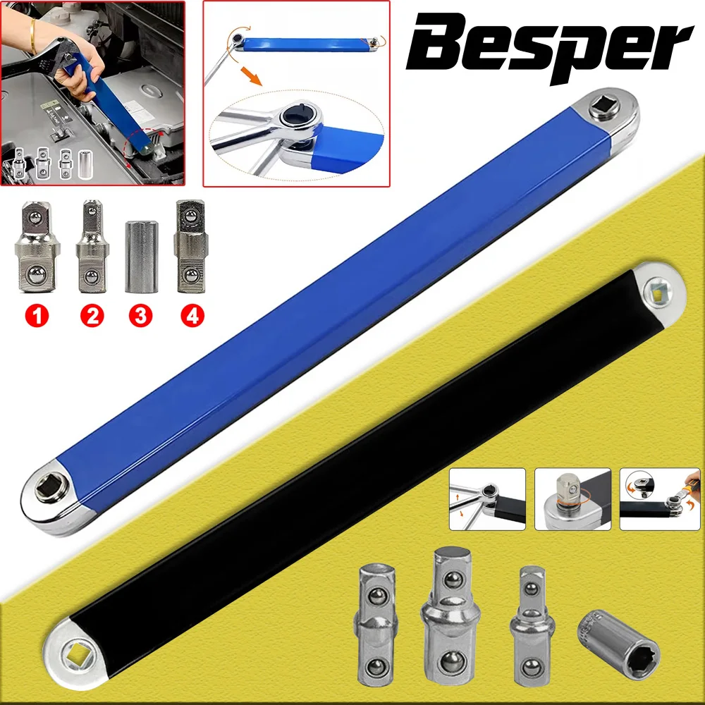 Chiave a cricchetto di estensione chiave di prolunga da 15 pollici 3/8 strumenti per chiavi a bussola Offset a percussione versatili adattatori per unità quadrate