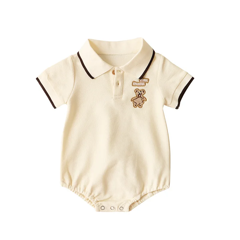 Short Sleeves Adult Kids Polo T-shirt Shorts Suit Dress Baby Romper for Mom Dad Son Daughter Family Matching Clothes Outfits