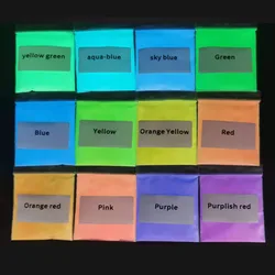10g bag Glow in the Dark Luminous Powder Super Bright Nail Glitter Fluorescent Powder 12 color Pigment Nail Glitter Powder Dust