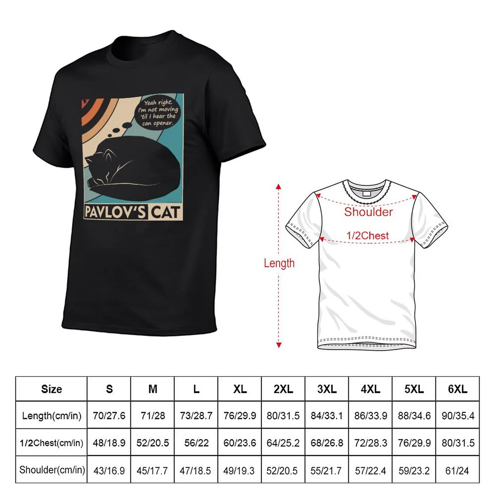 Pavlov 'S Kat Grappige Psychologie (Clr) T-Shirt Sublieme Zwaargewichten Heren T-Shirts Van Topkwaliteit